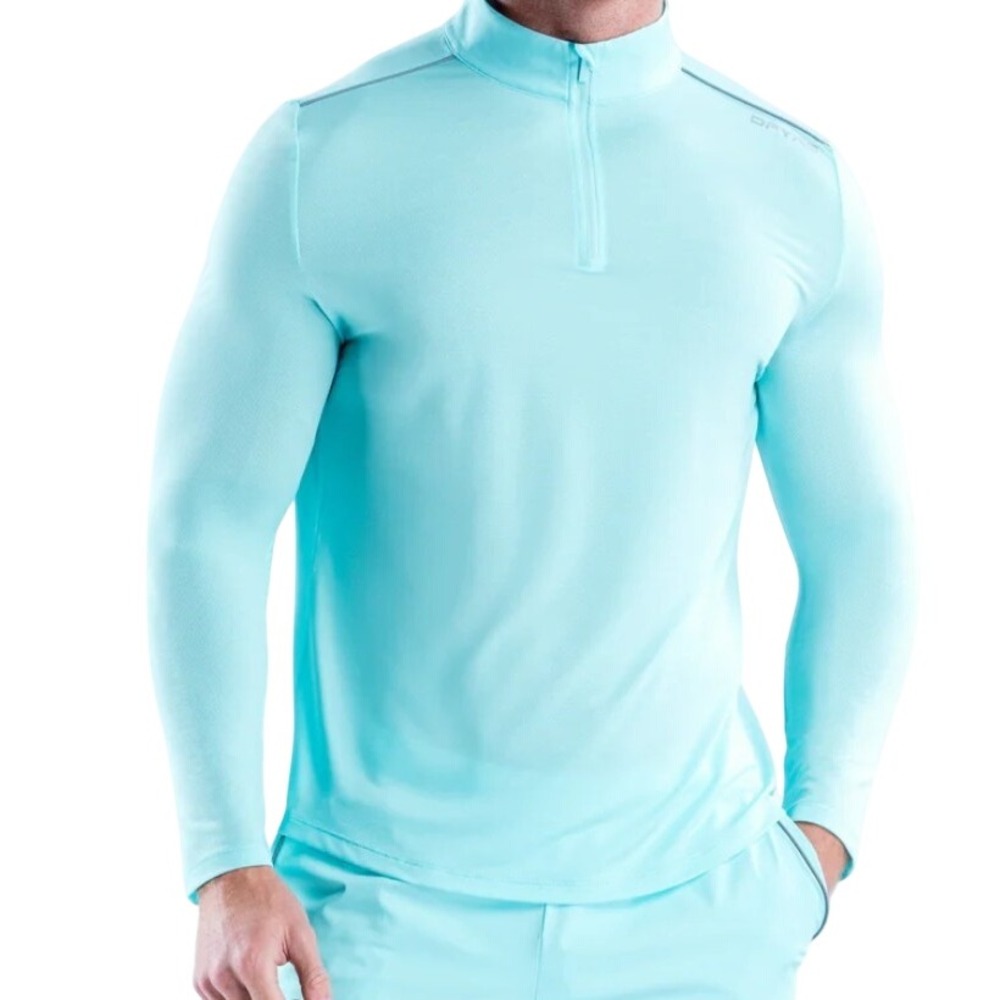 DFYNE Mens S Charge Quarter Zip‎ Long Sleeve Shirt in Ice